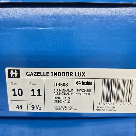 New adidas Gazelle Indoor Luxe Pack Alumina Men\'s Shoes Size 10 main image 4